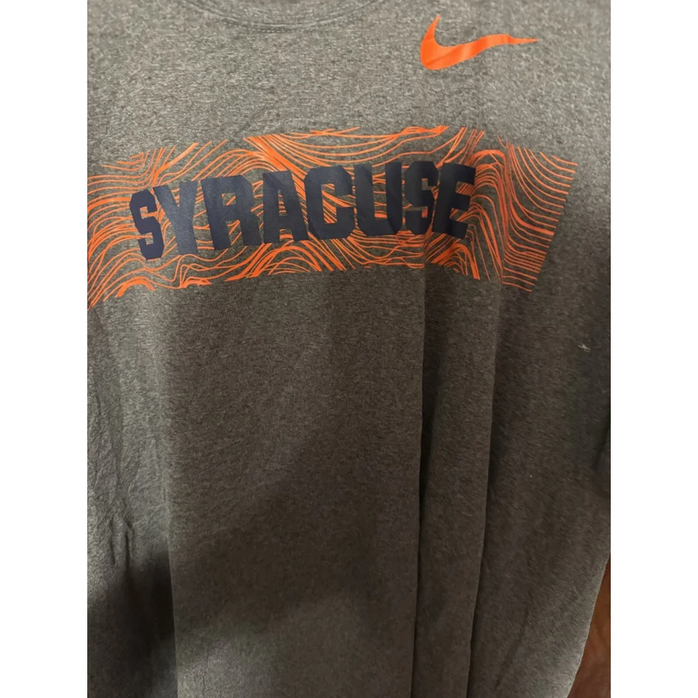 Syracuse Orangemen Nike L/S Logo T-Shirt Men's XXL Gray